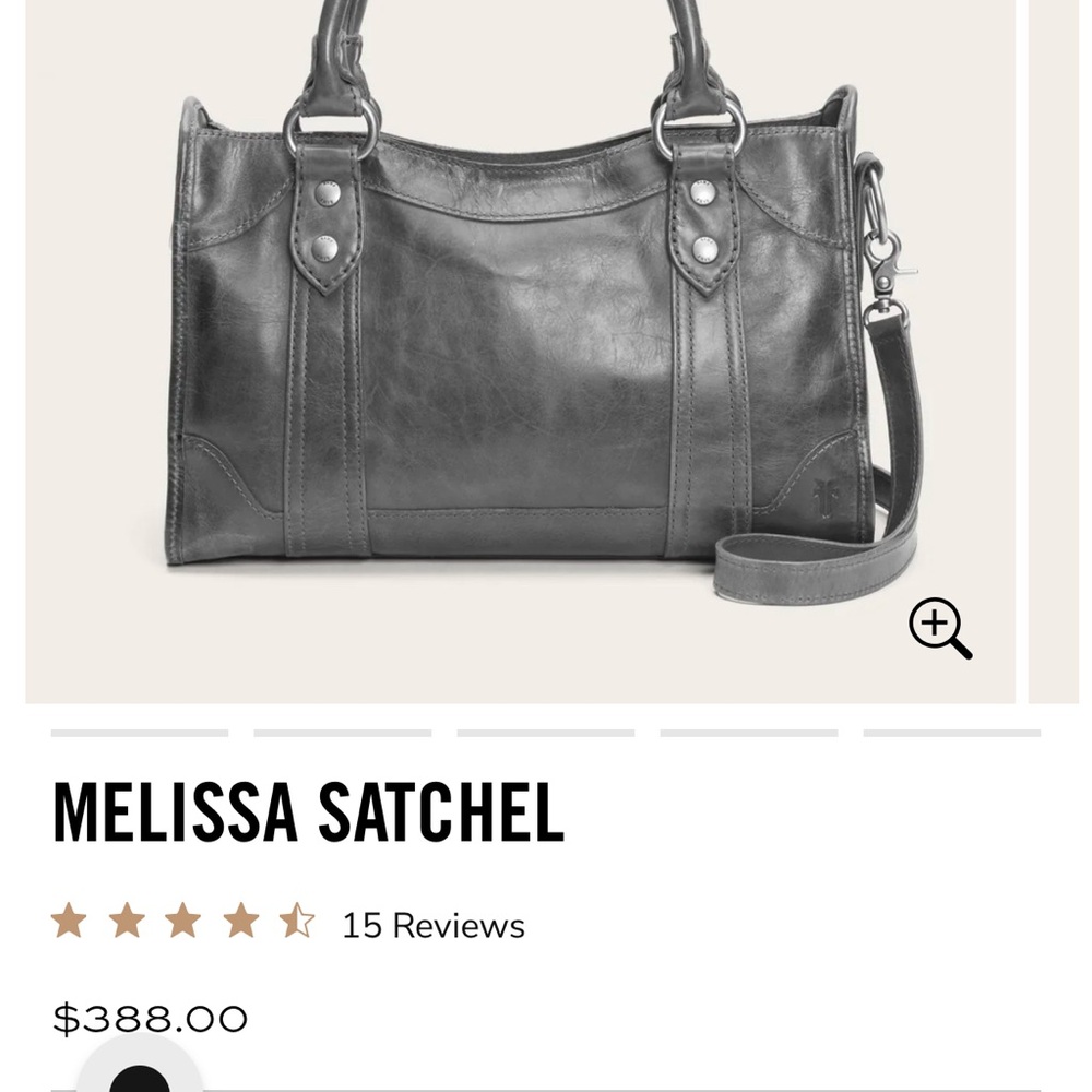Frye Gray Satchel Elegant Leather Handbag
